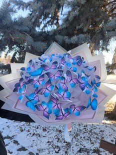 Букет з 51 метелика мультиколор  MET-210 фото